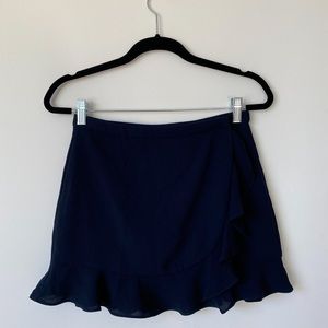 Navy Blue Wrap Skirt